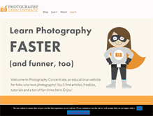 Tablet Screenshot of photographyconcentrate.com